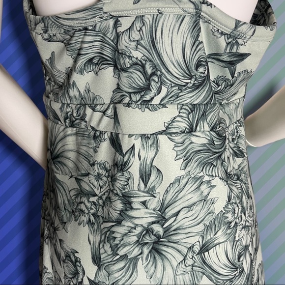𝅺balance Collection Ornate Floral Sundress Size Large Mint Green and Teal EUC - Picture 8 of 13